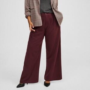 torrid Wide Leg Pants in Deep Burgundy